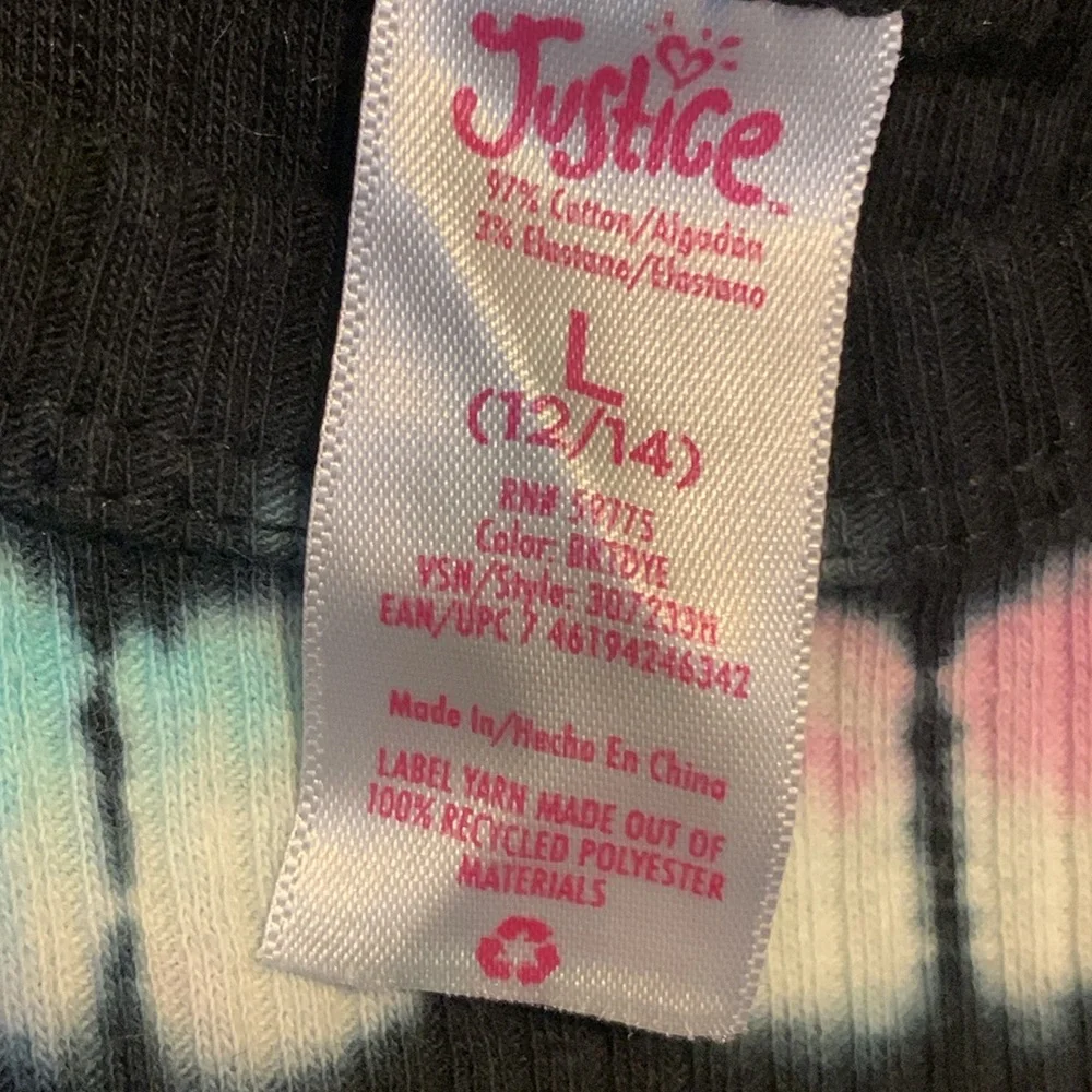 Justice Girls Black Ribbed High Neck Tank Top - NWOT